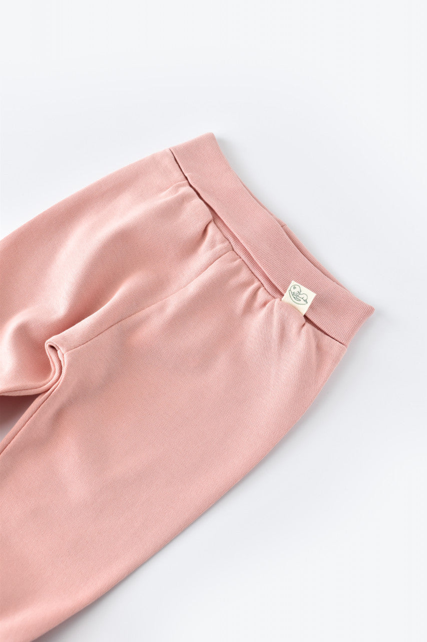 Pantaloni cu Botosei - Bumbac organic Roz pudra BabyCosy