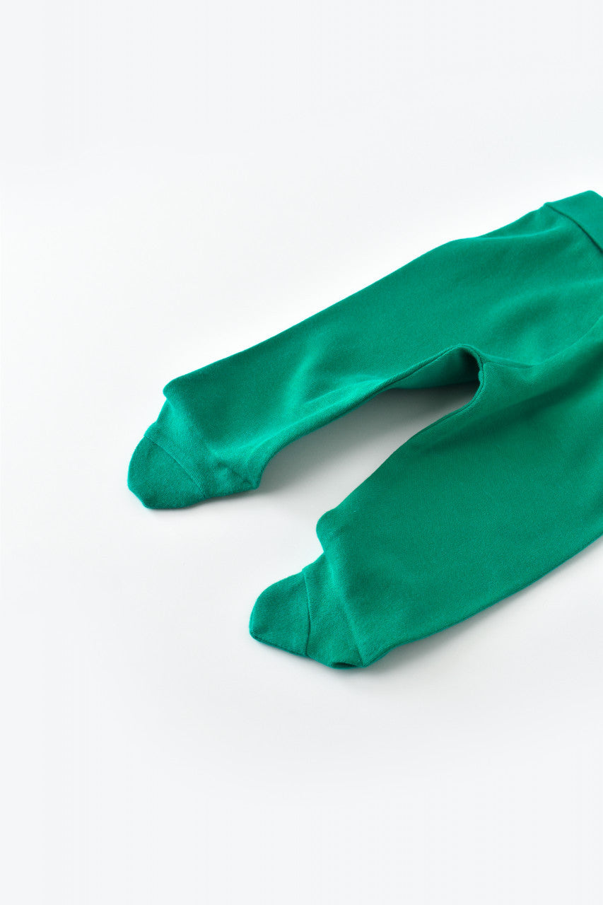 Pantaloni cu Botosei - Bumbac organic Verde BabyCosy