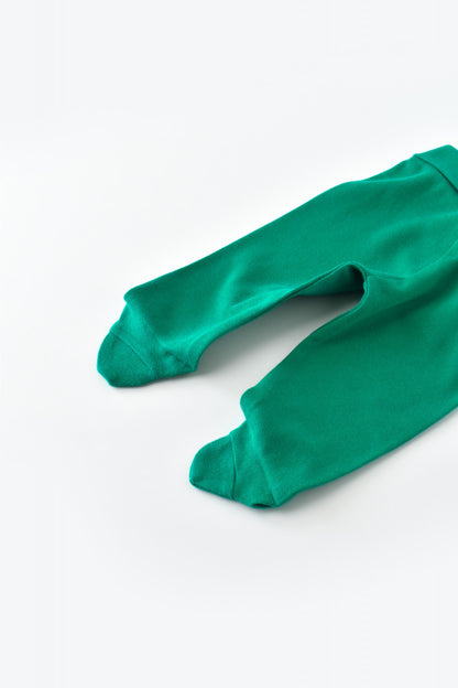 Pantaloni cu Botosei - Bumbac organic Verde BabyCosy