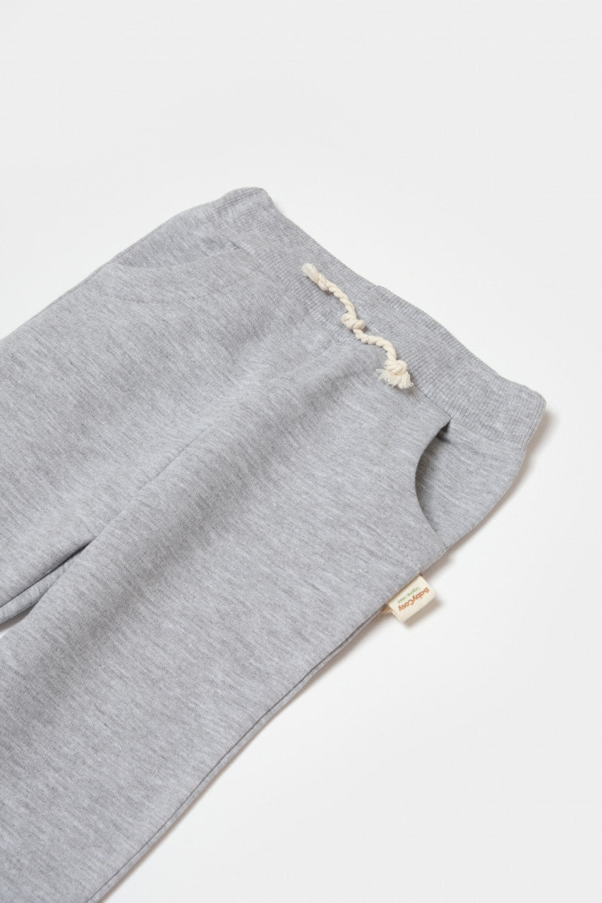 Pantaloni lungi, Two thread, 100%bumbac organic - Gri, BabyCosy