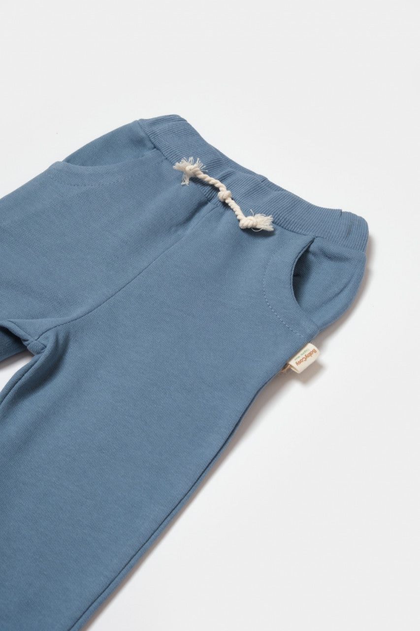 Pantaloni lungi, Two thread, 100%bumbac organic - Indigo, BabyCosy