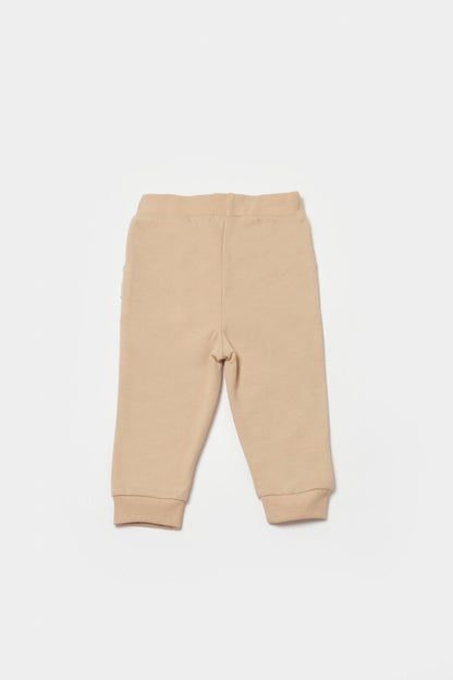 Pantaloni lungi, Two thread, 100%bumbac organic - Stone, BabyCosy