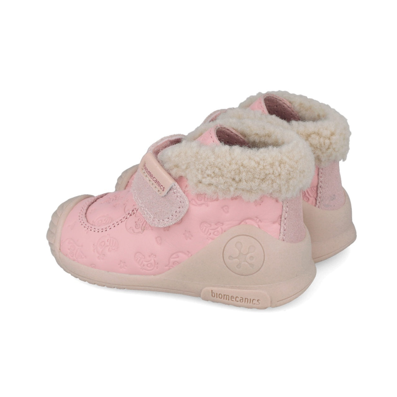 Pantofi copii fete din piele, Roz, 251104-A, Biomecanics