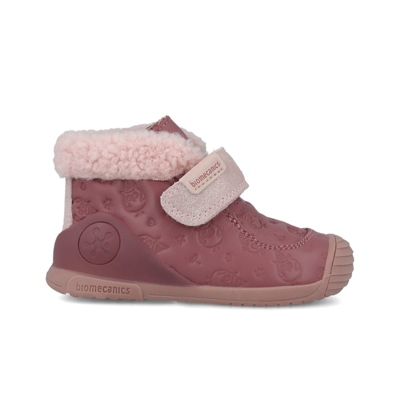 Pantofi copii fete din piele, Roz, 251104-B, Biomecanics