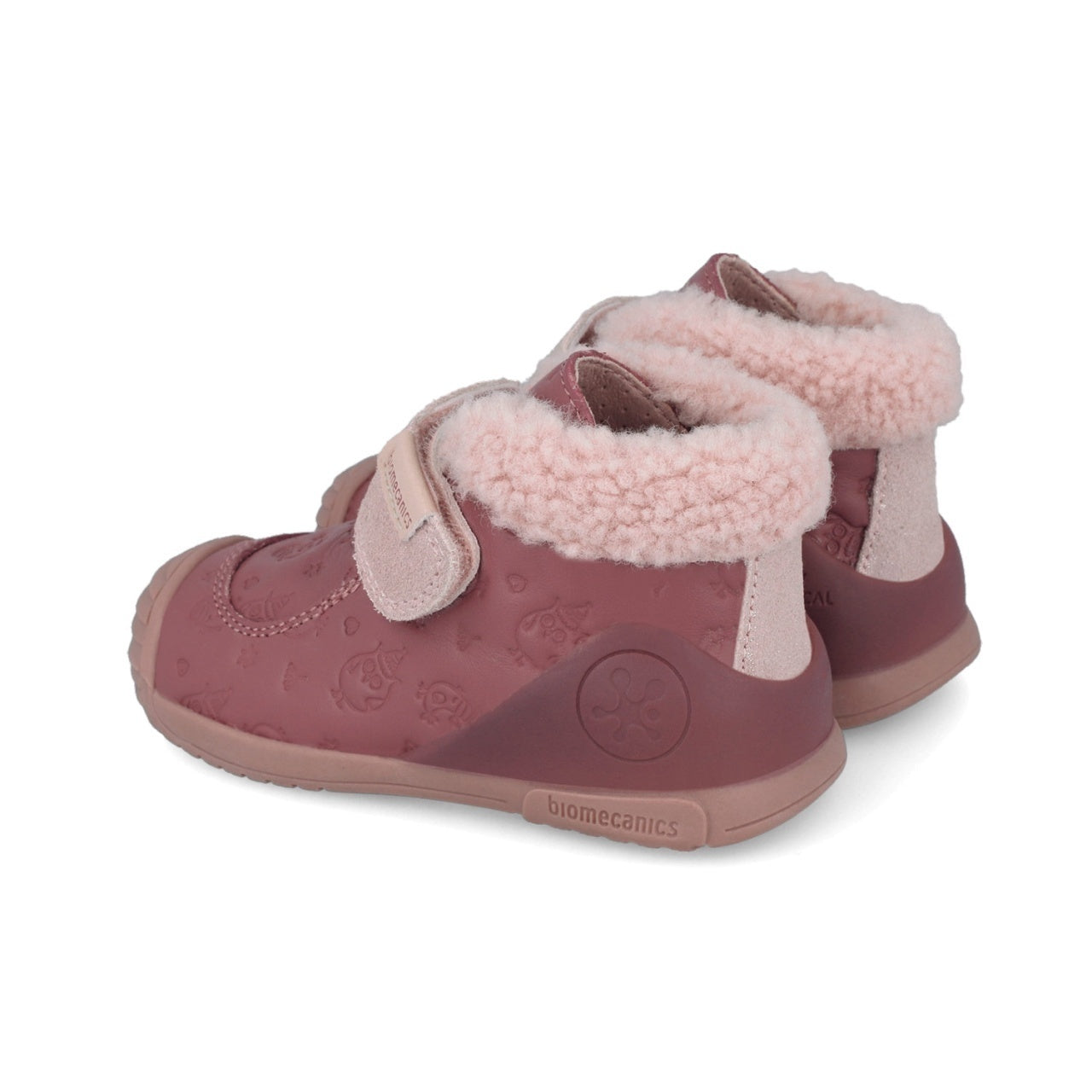 Pantofi copii fete din piele, Roz, 251104-B, Biomecanics