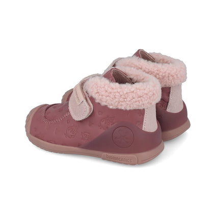 Pantofi copii fete din piele, Roz, 251104-B, Biomecanics