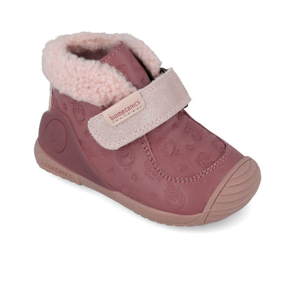 Pantofi copii fete din piele, Roz, 251104-B, Biomecanics