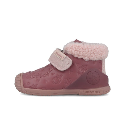 Pantofi copii fete din piele, Roz, 251104-B, Biomecanics
