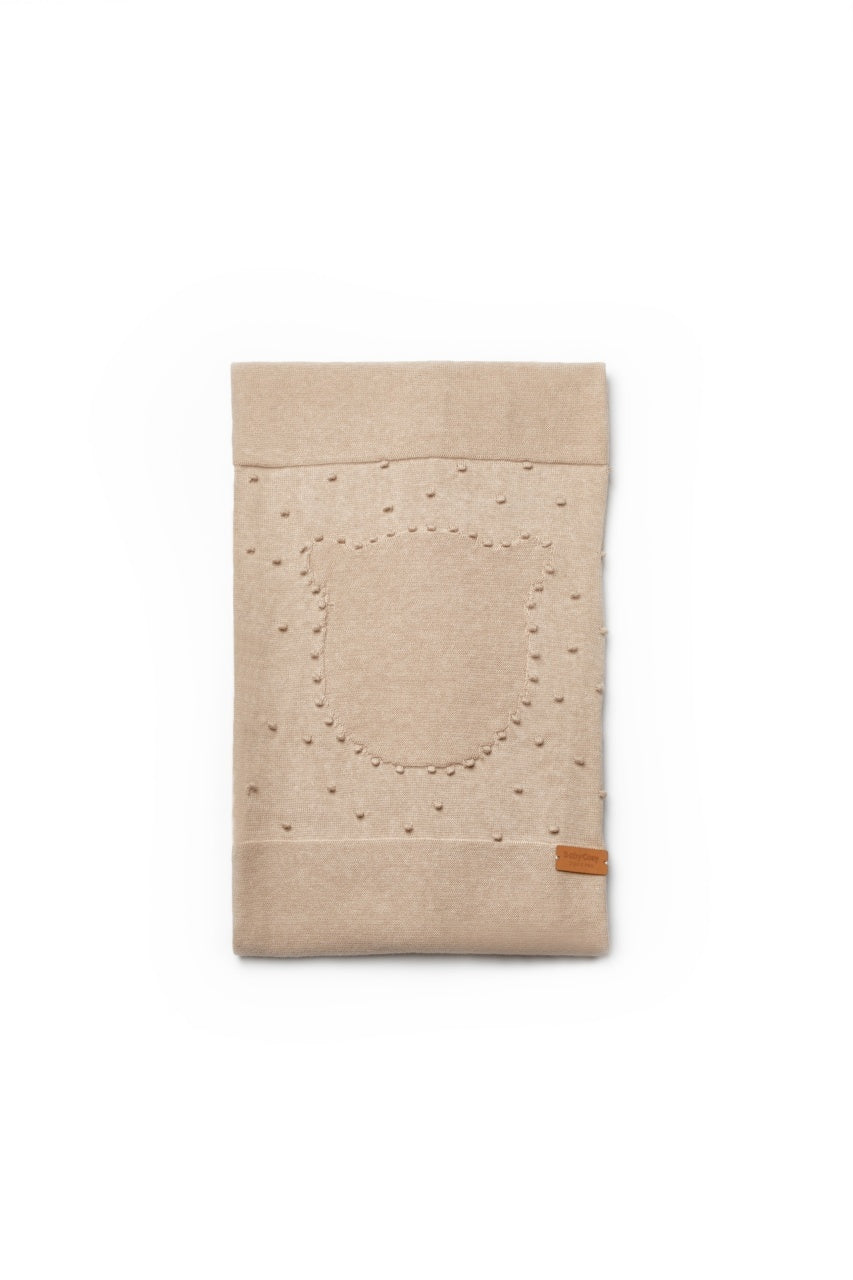 Paturica cu ursulet pentru nou nascut, 100% bumbac organic, TeddyBear, BabyCosy, maro
