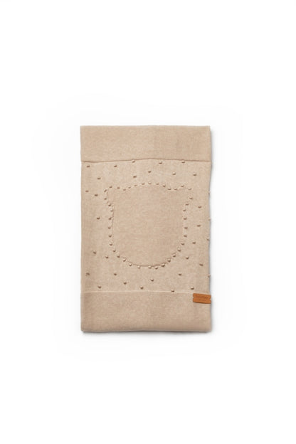 Paturica cu ursulet pentru nou nascut, 100% bumbac organic, TeddyBear, BabyCosy, maro