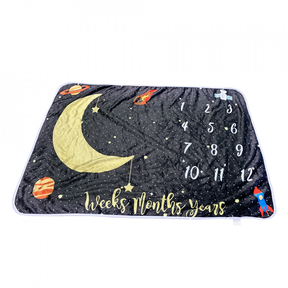 Paturica Milestone plusata pentru fotografii memorabile Luna neagra Drool