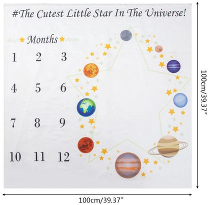 Paturica Milestone subtire pentru fotografii memorabile Planete Drool