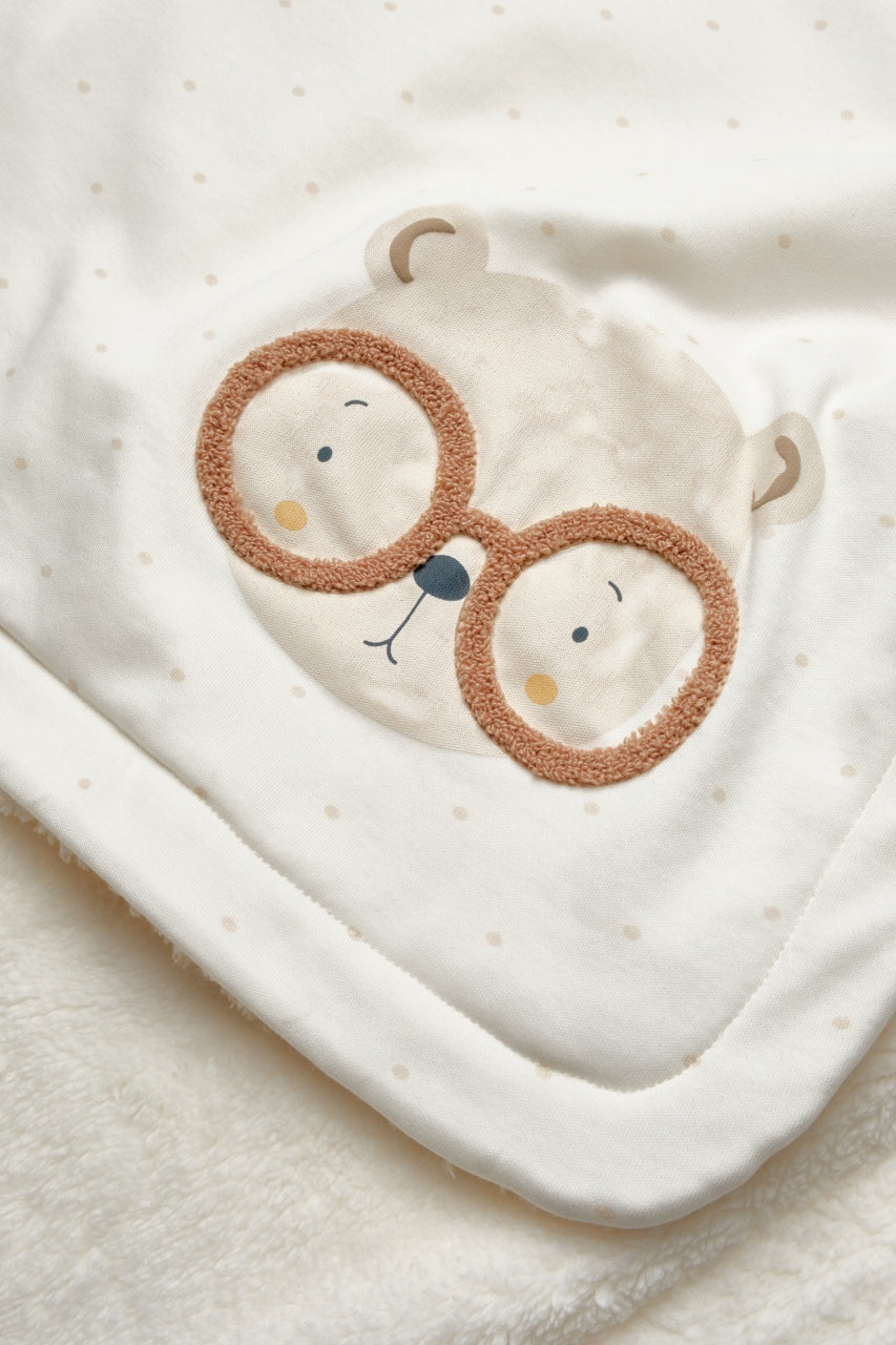 Paturica pentru nou nascut, 100% bumbac organic, TeddyBear, BabyCosy