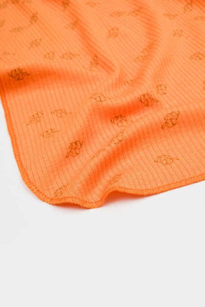 Paturica Printed, BabyCosy, 50% modal+50% bumbac, Apricot, 85X85 cm