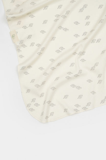 Paturica Printed, BabyCosy, 50% modal+50% bumbac, Ecru, 85X85 cm