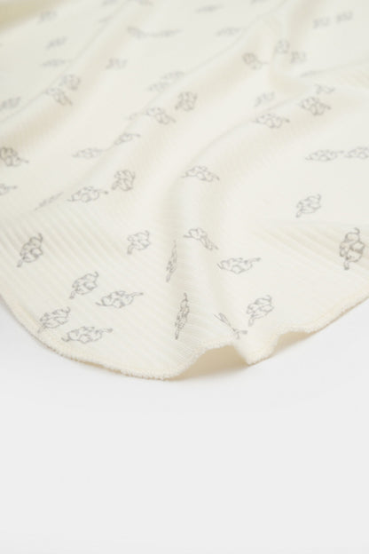 Paturica Printed, BabyCosy, 50% modal+50% bumbac, Ecru, 85X85 cm
