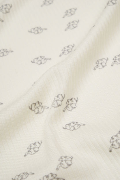 Paturica Printed, BabyCosy, 50% modal+50% bumbac, Ecru, 85X85 cm