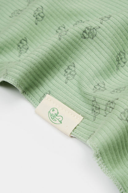 Paturica Printed, BabyCosy, 50% modal+50% bumbac, Verde, 85X85 cm