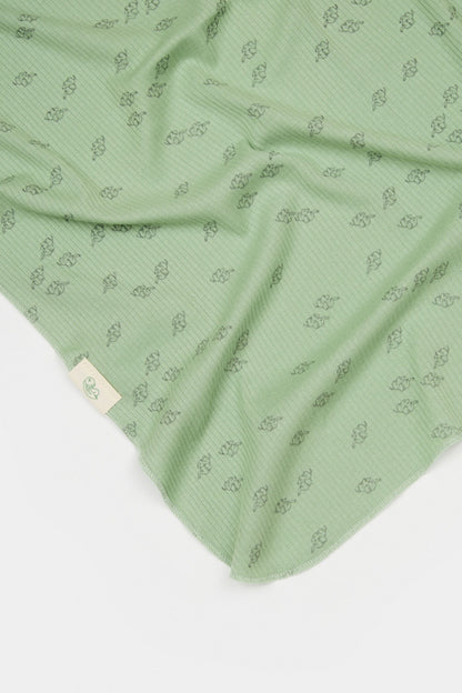 Paturica Printed, BabyCosy, 50% modal+50% bumbac, Verde, 85X85 cm