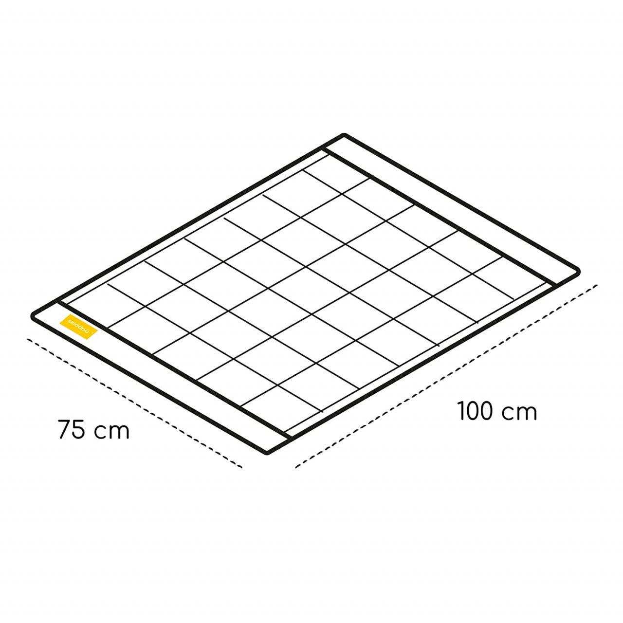 Paturica si prosop 2 in 1 nou nascut Skiddou Teppi, 100% bumbac, Albastru, 75x100cm