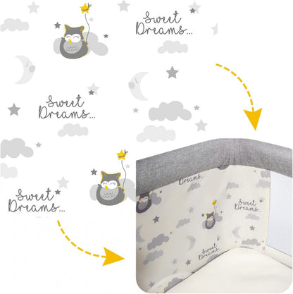 Patut 3 in 1 co-sleeping Skiddou Natt, Normandic Dream, Gri deschis