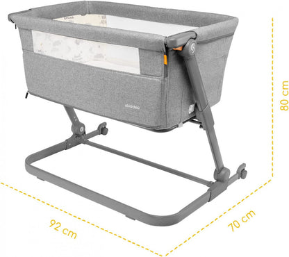 Patut 3 in 1 co-sleeping Skiddou Natt, Normandic Dream, Gri deschis