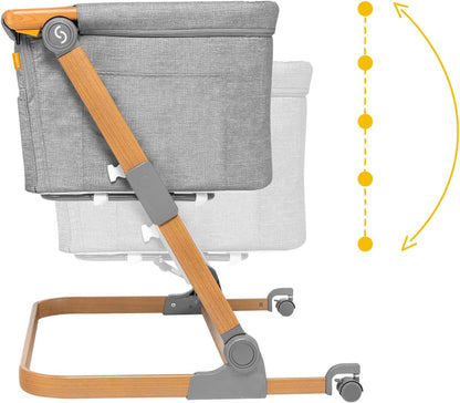 Patut 3 in 1 co-sleeping Skiddou Natt, Normandic Wood, Wood-gri