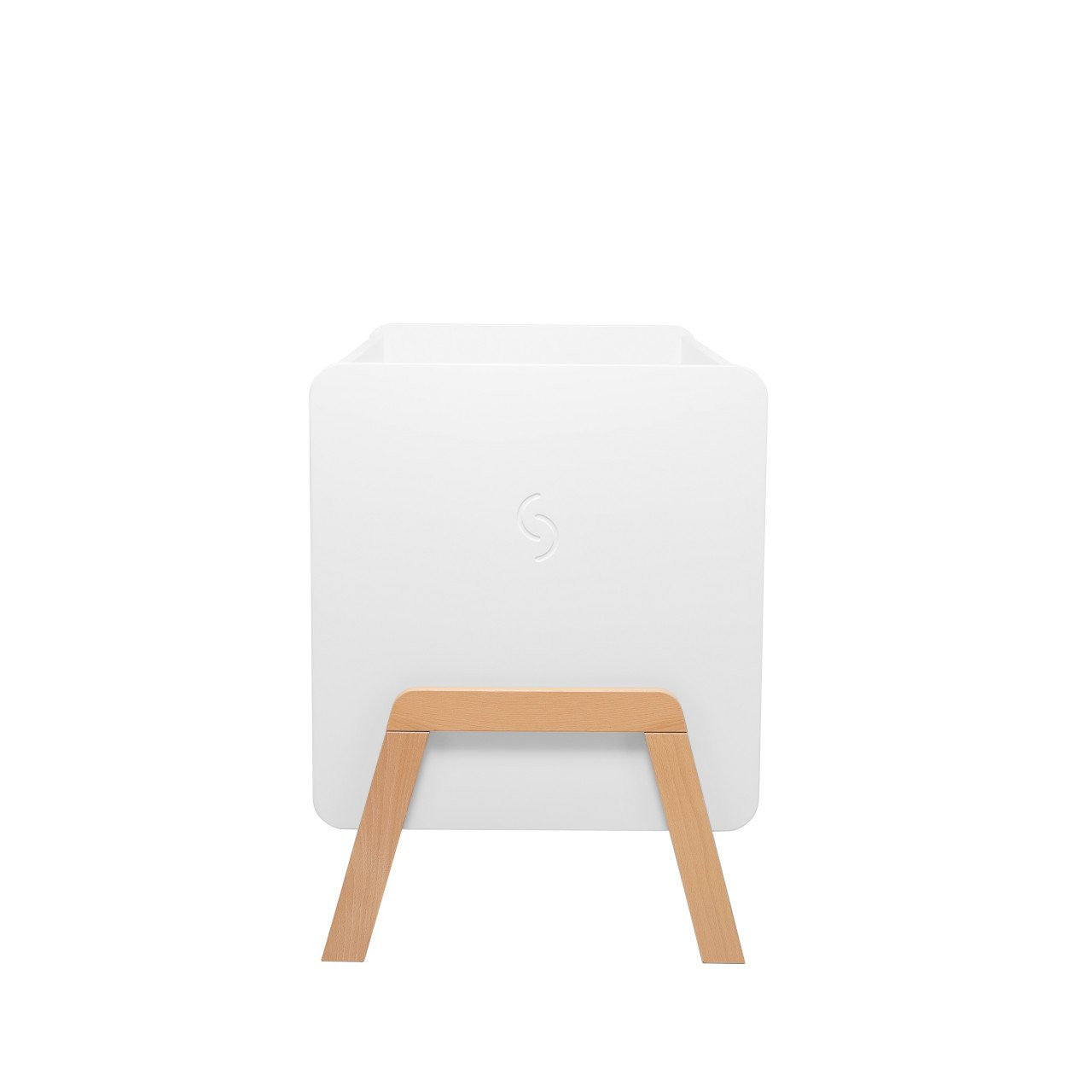 Patut transformabil copii Skiddou Krubb din lemn de fag/MDF, 60x120 cm, Puff Catcher, Alb
