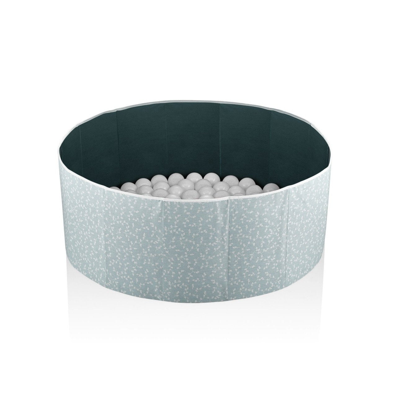 Piscina uscata cu bile, BabyJem, 30x83 cm, 100 bile albe