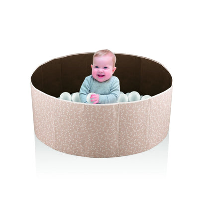 Piscina uscata cu bile, BabyJem, 30x83 cm, 100 bile albe