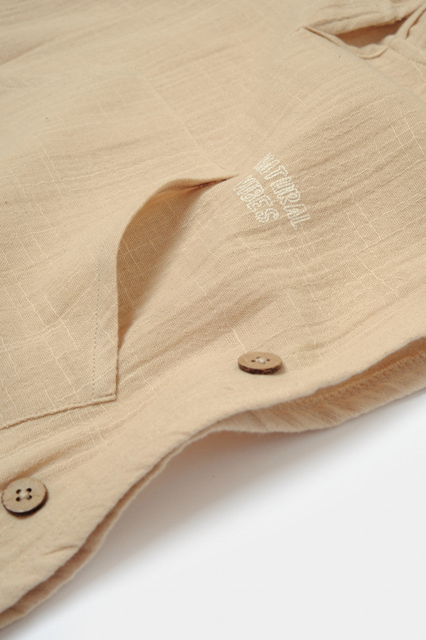 Prosop plaja - poncho copii din muselina absorbanta, Apricot, BabyCosy