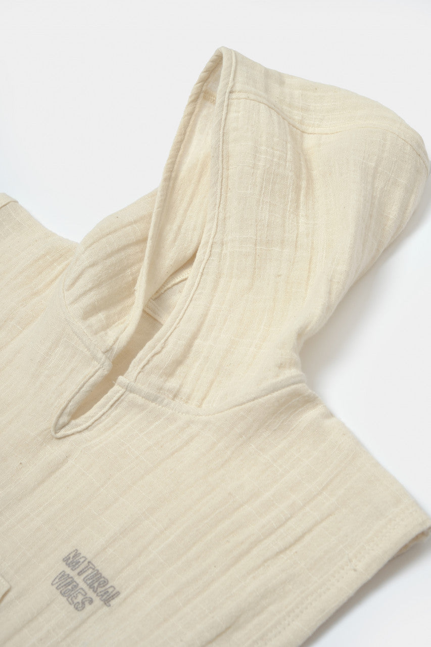 Prosop plaja - poncho copii din muselina absorbanta, Stone, BabyCosy