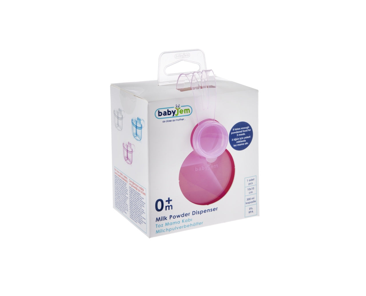Recipient pentru lapte praf cu 3 compartimente BabyJem