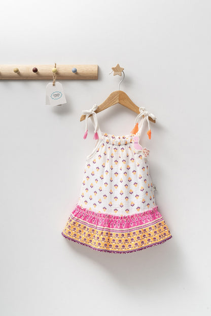 Rochita de vara din muselina pentru fetite Peacock, Tongs baby