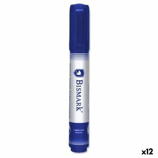 Marker permanent Bismark Albastru 1,5 mm (12 Unități) - Birou și papetărie, Pixuri, creioane și articole de scris