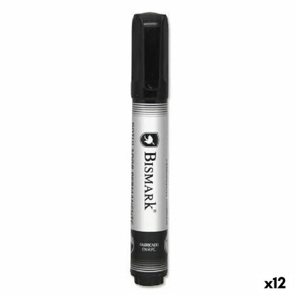 Marker permanent Bismark Negru 1,5 mm (12 Unități) - Birou și papetărie, Pixuri, creioane și articole de scris