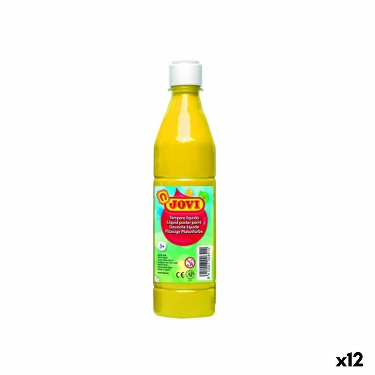 Tempera Jovi Galben 500 ml (12 Unități) - Birou și papetărie, Arte și Meserii