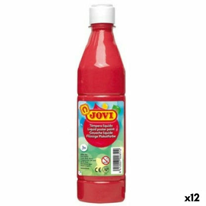 Tempera Jovi Roșu 500 ml (12 Unități) - Birou și papetărie, Arte și Meserii