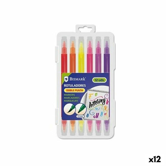 Set de Carioci Bismark LETTERING Multicolor 12 Piese (12 Unități) - Birou și papetărie, Pixuri, creioane și articole de scris