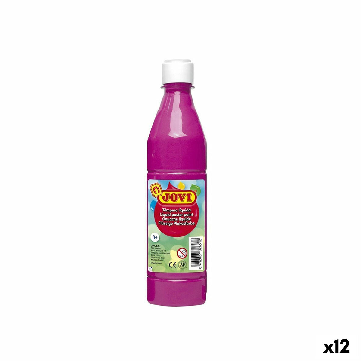 Tempera Jovi Magenta 500 ml (12 Unități) - Birou și papetărie, Arte și Meserii