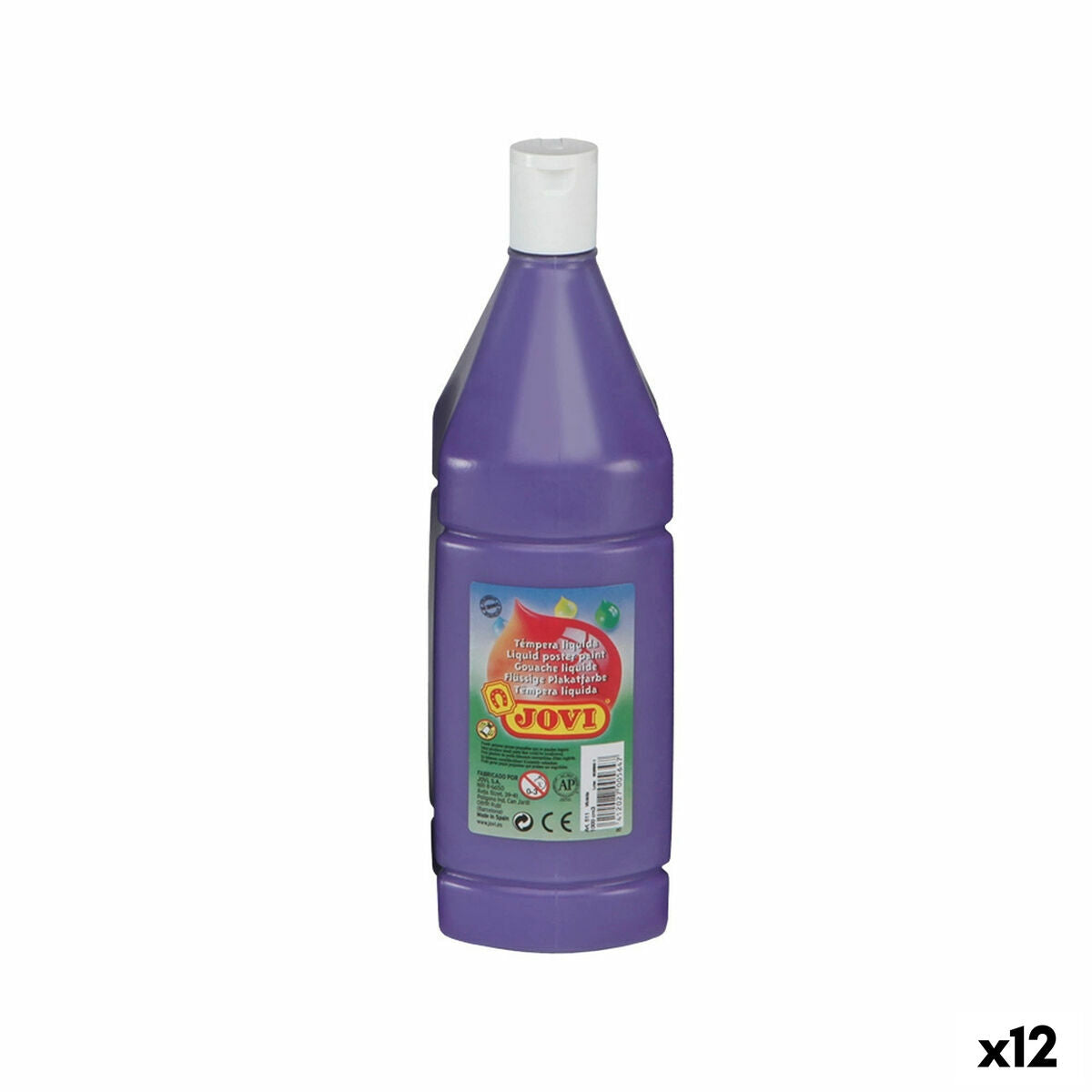 Tempera Jovi Violet 500 ml (12 Unități) - Birou și papetărie, Arte și Meserii