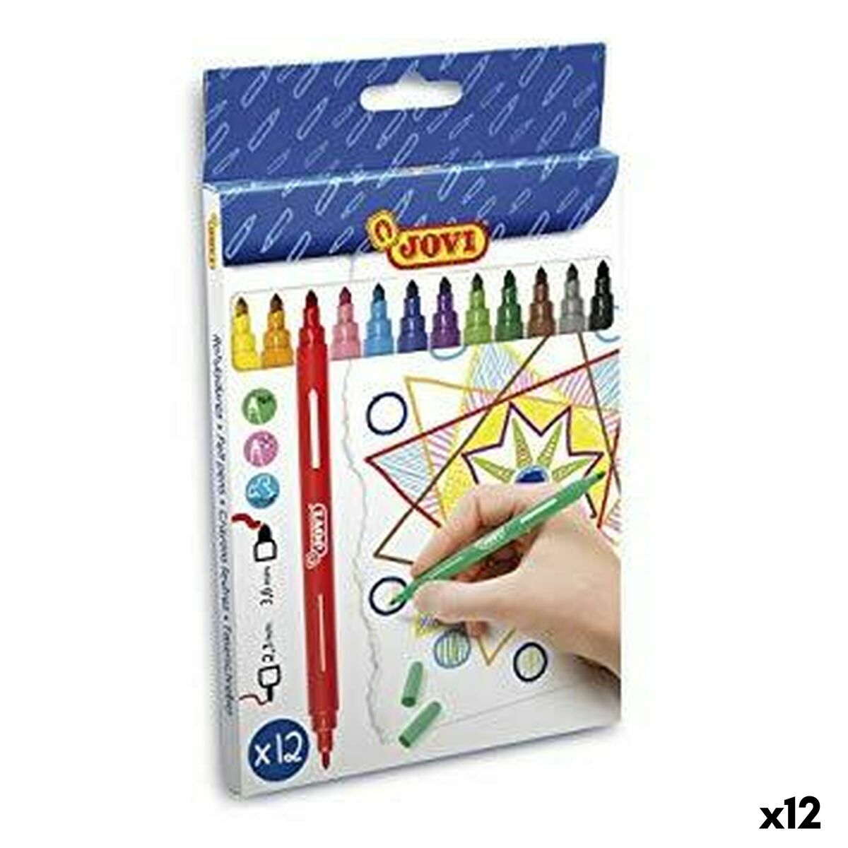 Set de Carioci Jovi Multicolor 12 Piese (12 Unități) - Birou și papetărie, Pixuri, creioane și articole de scris
