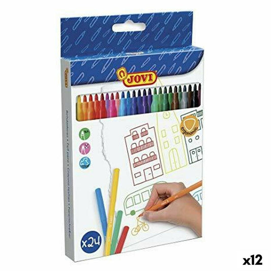 Set de Carioci Jovi Multicolor 24 Piese (12 Unități) - Birou și papetărie, Pixuri, creioane și articole de scris