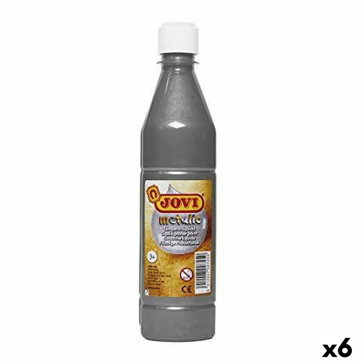Tempera Jovi Argintiu 500 ml Metalizat (6 Unități) - Birou și papetărie, Arte și Meserii