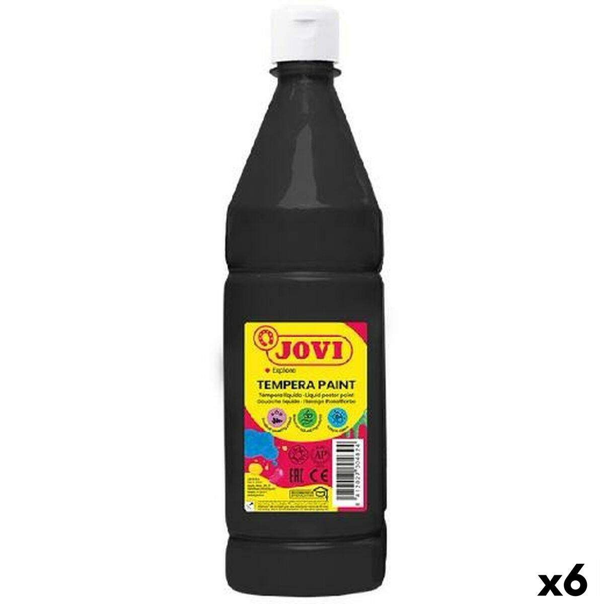 Tempera Jovi Negru 1 L (6 Unități) - Birou și papetărie, Arte și Meserii