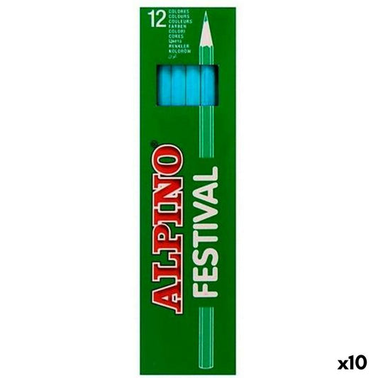 Creioane culori Alpino Albastru deschis 12 Piese (10 Unități) - Birou și papetărie, Arte și Meserii
