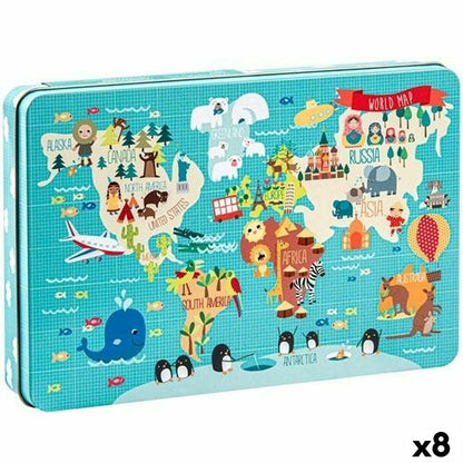 Puzzle Apli 48 x 32 cm Harta Lumii 24 Piese (8 Unități) - Jucarii si jocuri, Puzzle-uri și puzzle-uri