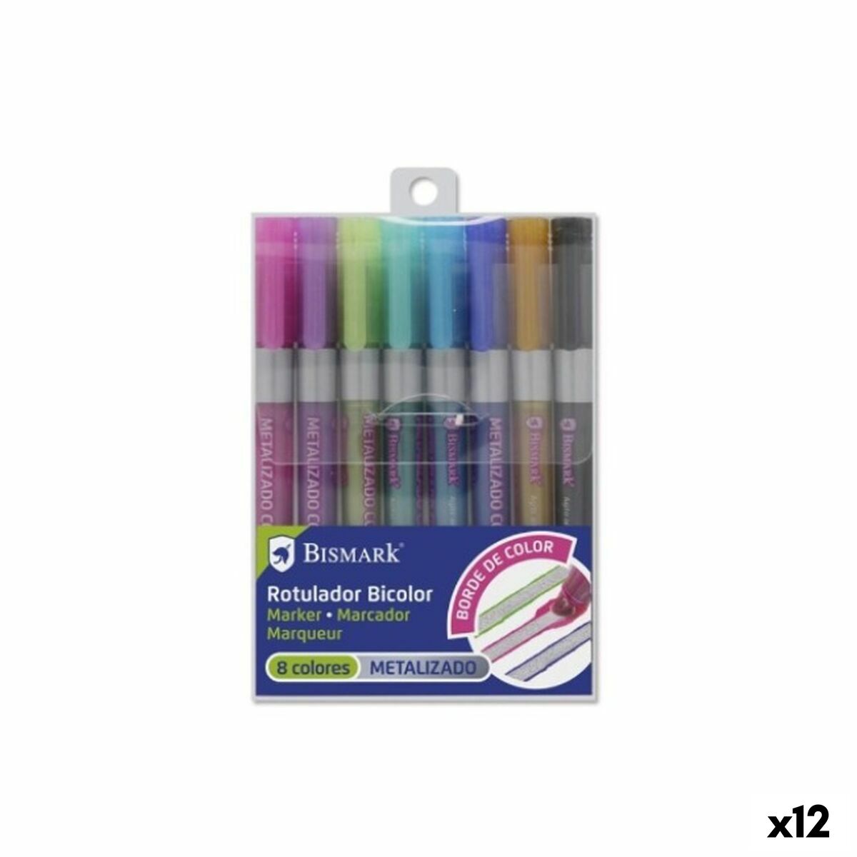 Set de Carioci Bismark BICOLOR Multicolor 8 Piese (12 Unități) - Birou și papetărie, Pixuri, creioane și articole de scris