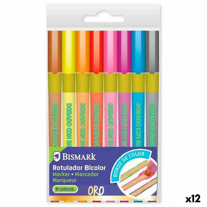 Set de Carioci Bismark Lettering Bicolor Multicolor Auriu* 8 Piese (12 Unități) - Birou și papetărie, Pixuri, creioane și articole de scris