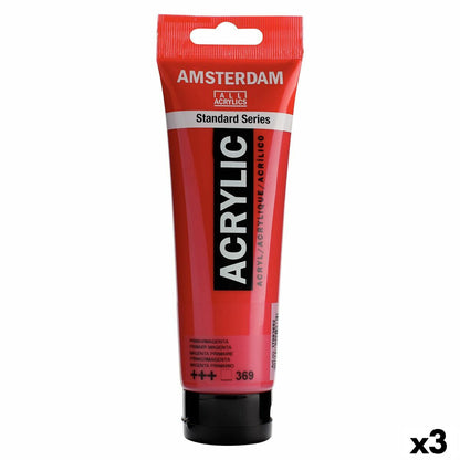Vopsea acrilică Talens Amsterdam Magenta 120 ml (3 Unități) - Birou și papetărie, Arte și Meserii